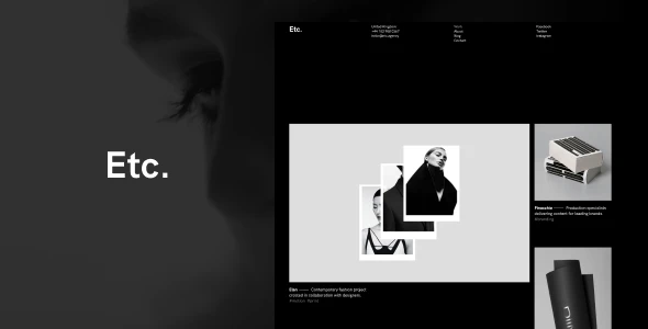 Etc. – Creative Portfolio WordPress Theme