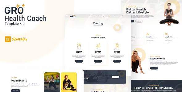 Groweal – Health Coaching Elementor Template Kit